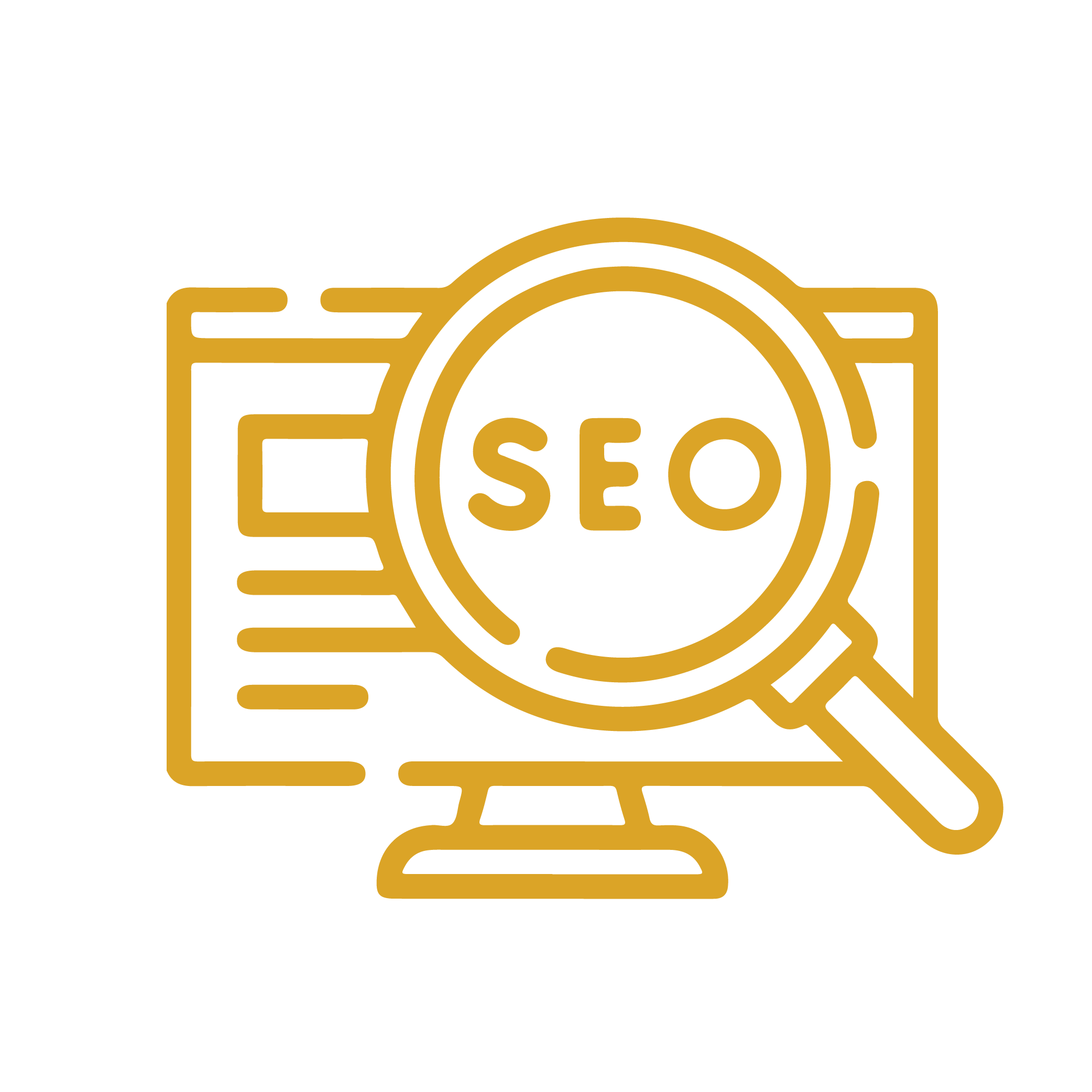 Gold Search Engine Optimization Icon
